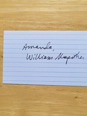 William Mapother Lost Hand Signed Autograph Index Card